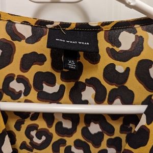 Leopard Print Wrap Top